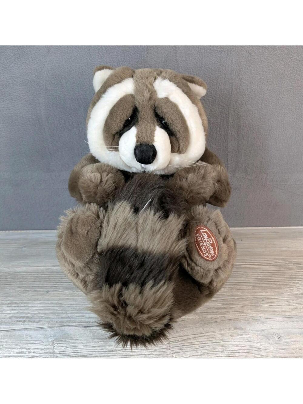 Lou Rankin Friends Sammy Raccoon Brown Plush Stuffed Animal Woodland Toy 8in